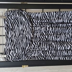 Banded long dress, zebra print, size m/lg